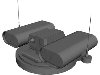 HOT Anti Tank Missile Turret 3D Model