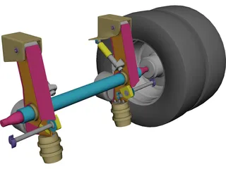 Suspension Truck Trailer 3D Model