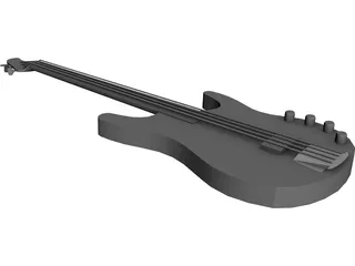 Guitar Bass 3D Model 3D Preview