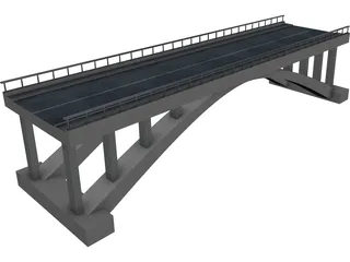 Concrete Bridge 3D Model