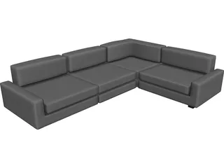 Couch Sectional Modern 3D Model