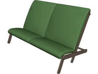 Couch Folding Contiki 3D Model