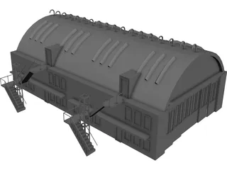Aircraft Shelter 3D Model 3D Preview