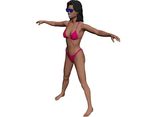 Woman Bikini 3D Model