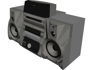 Sony Stereo System 3D Model