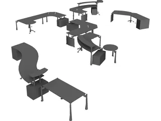 Moving Office 3D Model