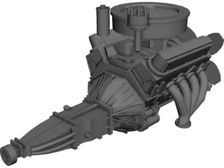 Engine Chevelle 3D Model 3D Preview
