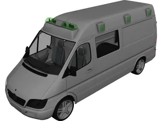 Mercedes-Benz Sprinter Ambulance 3D Model 3D Preview