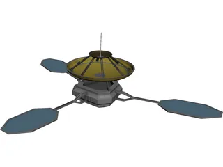 Deep Space Probe 3D Model