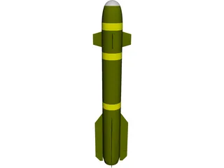 Hellfire Missile CAD 3D Model