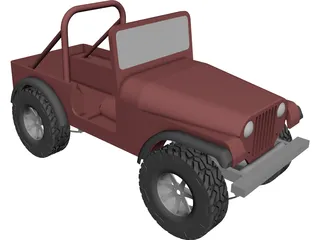 Jeep Renegade CAD 3D Model