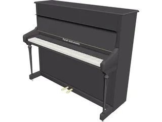 Upright Piano 3D Model