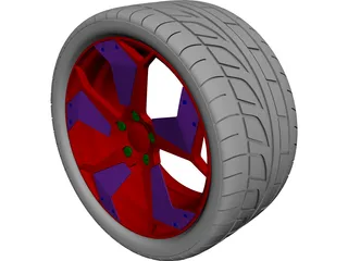 Lamborghini Reventon Rim CAD 3D Model