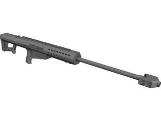 M107 Barrett 50 Cal Body CAD 3D Model
