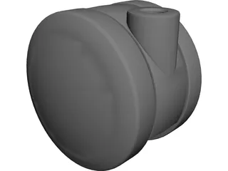 Caster Wheel CAD 3D Model