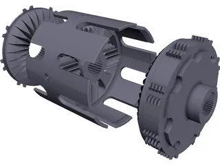 Self-Locking Differential 3D Model