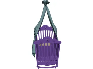 Baby Cradle 3D Model