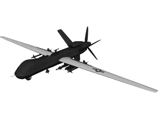 General Atomics MQ-9 Reaper UAV Drone 3D Model