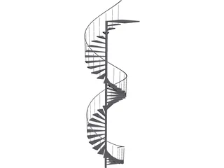 Spiral Stairs 3D Model