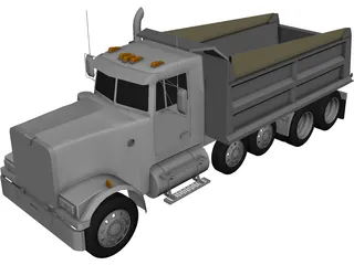 Western Star 5-axles Dump Truck 3D Model