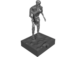 T800 Endoskeleton 3D Model