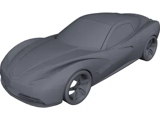 Chevrolet Corvette C7 CAD 3D Model