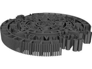 Mayan Calendar 3D Model