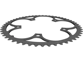 Chainring 53T CAD 3D Model