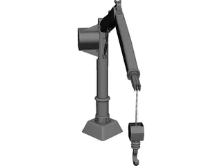 Hydraulic Crane CAD 3D Model