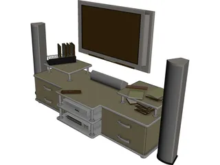 Philips Cinema TV Stand 3D Model