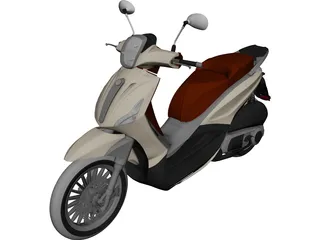 Piaggio Beverly Tourer 200cc Scooter 3D Model