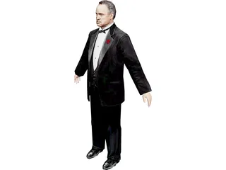 Godfather Don Carleone 3D Model