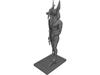 Anubis Statue 3D Model