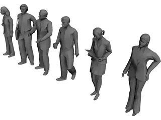 People Collection Low-Poly 3D Model