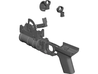 Airsoft GP-30 Grenade Launcher CAD 3D Model