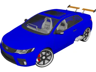 Kia Forte Sport Koup [Tuned] 3D Model 3D Preview