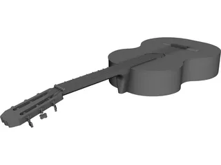 Acoustic Guitar CAD 3D Model