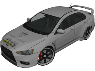 Mitsubishi Lancer Evo X [Tuned] 3D Model