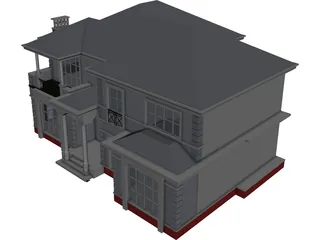 Villa 3D Model 3D Preview