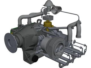 Rotax 912 Aircraft Engine 3D Model