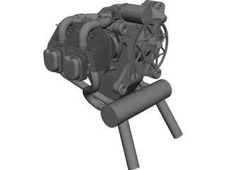 UL260i Engine CAD 3D Model