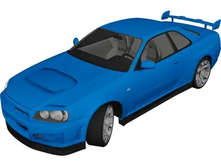 Nissan Skyline GT-R 3D Model