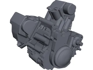 Aprilia SXV 550 Engine CAD 3D Model