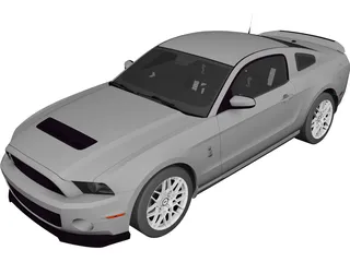 Ford Mustang Shelby GT500 (2013) 3D Model