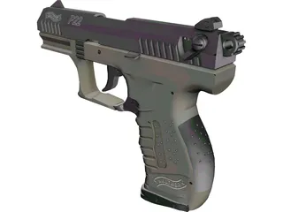 P22 Walther 3D Model 3D Preview