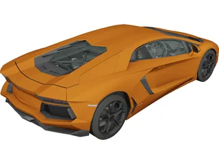 Lamborghini Aventador LP700-4 (2012) 3D Model