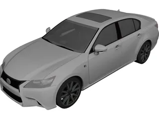 Lexus GS350 F (2013) 3D Model