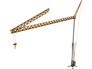 IGO 50 Self Erecting Tower Crane  3D Model