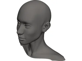 Head Female CAD 3D Model