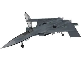 JAS-41 Vampyren Unofficial Concept 3D Model